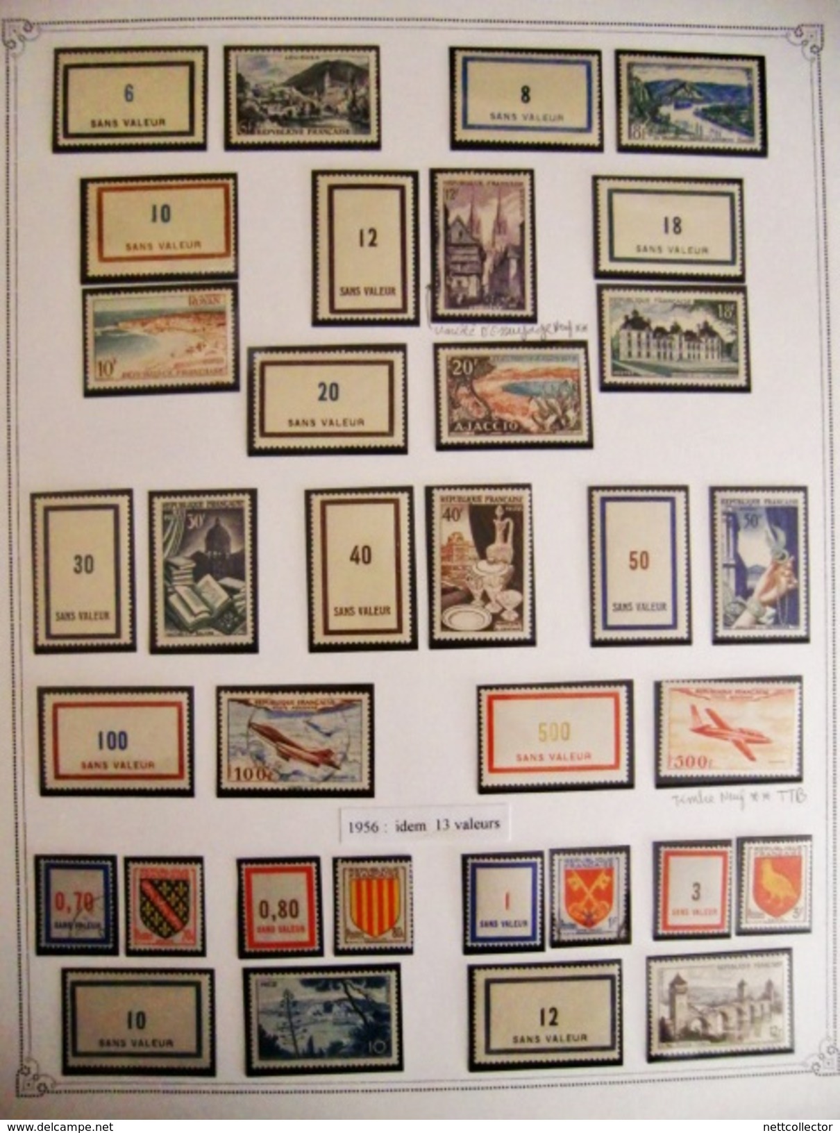 RARISSIME COLLECTION COURS INSTRUCTION FRANCE + 2000 TIMBRES MAJORITE NEUFS** / CORRESPONDANTS ET ENVELOPPES