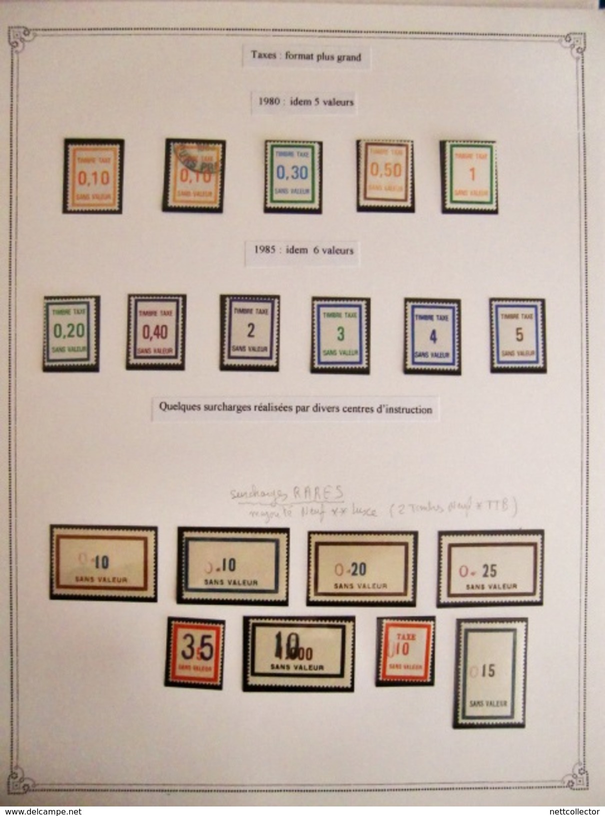 RARISSIME COLLECTION COURS INSTRUCTION FRANCE + 2000 TIMBRES MAJORITE NEUFS** / CORRESPONDANTS ET ENVELOPPES