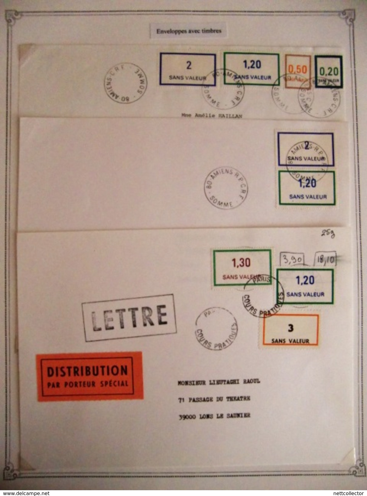 RARISSIME COLLECTION COURS INSTRUCTION FRANCE + 2000 TIMBRES MAJORITE NEUFS** / CORRESPONDANTS ET ENVELOPPES