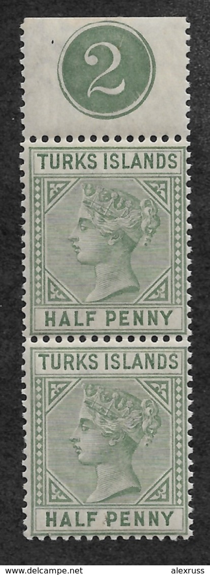 Turks Islands 1885-1895 Queen Victoria Blocks,Sc 48a//53,VF MNH**OG,Offers Welcomed !! - Turks & Caicos