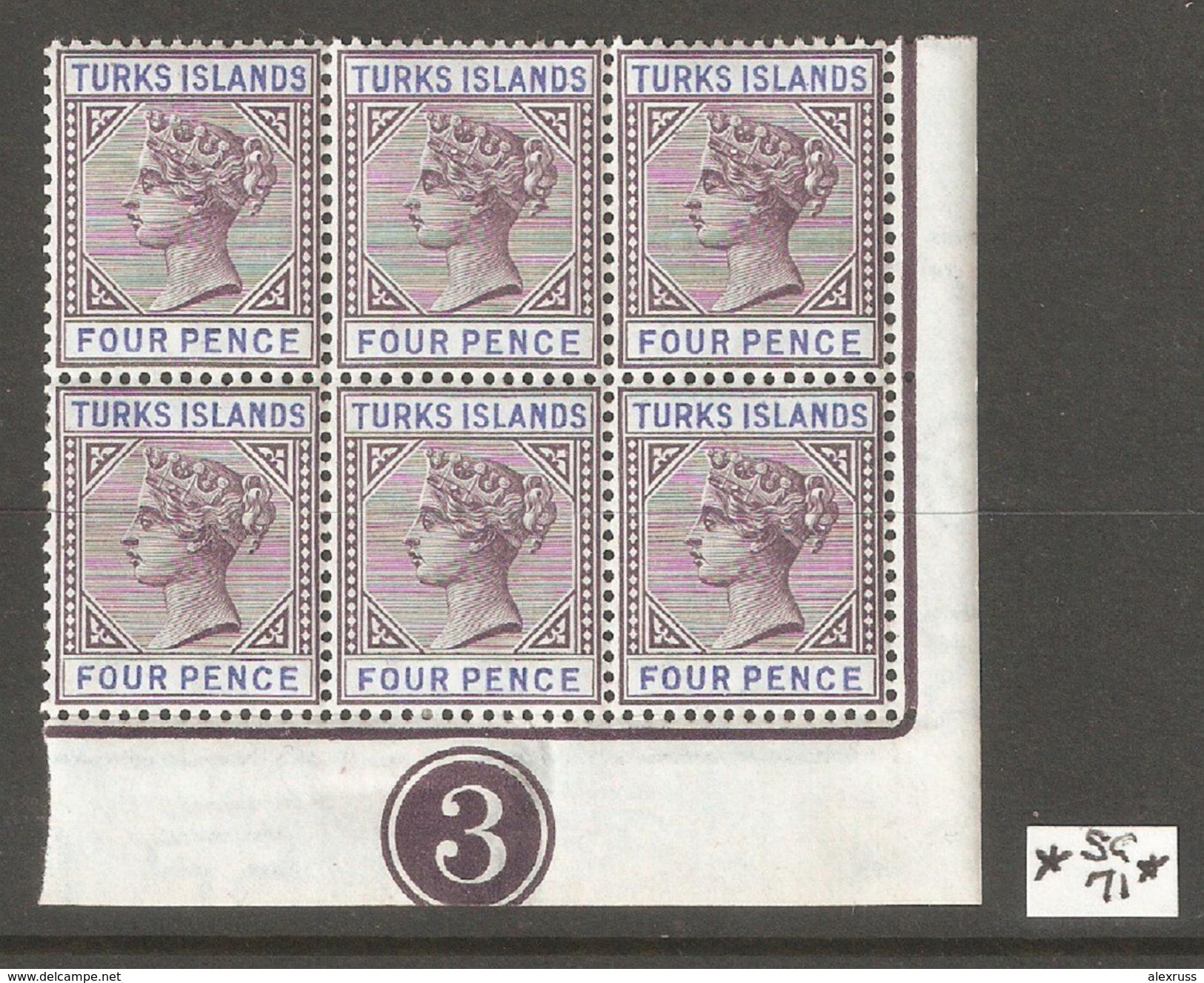 Turks Islands 1885-1895 Queen Victoria Blocks,Sc 48a//53,VF MNH**OG,Offers Welcomed !! - Turks And Caicos