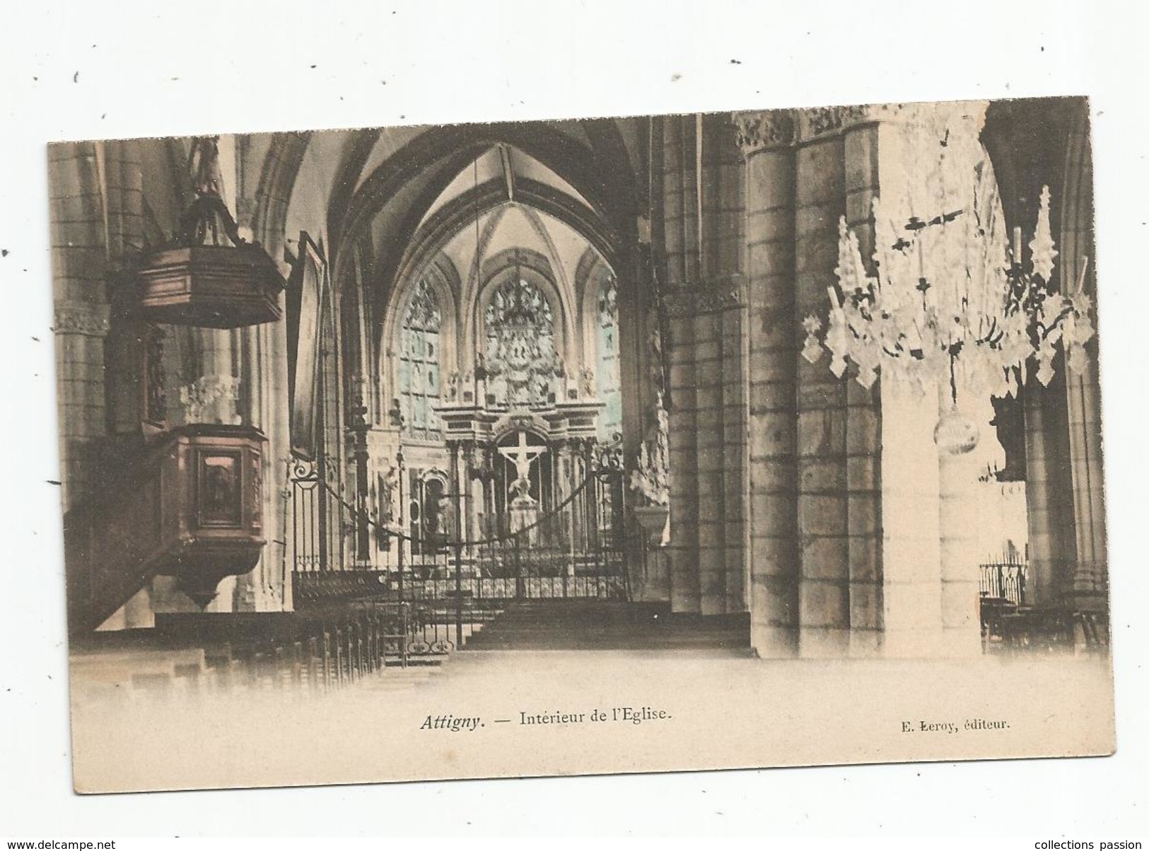 Cp , 08 , ATTIGNY , Intérieur De L'église , Vierge - Attigny