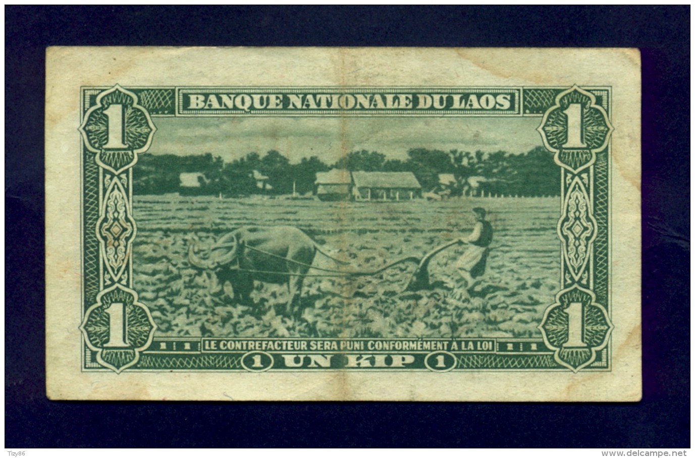 Banconota Laos 1 Kip 1957 BB - Laos