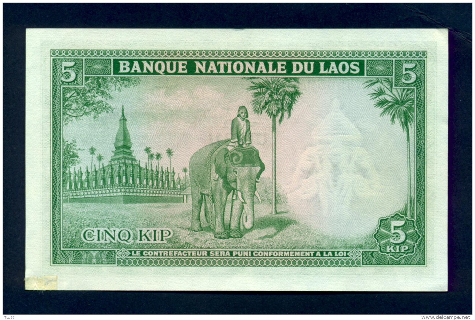 Banconota Laos 5 Kip 1962 FDS - Laos