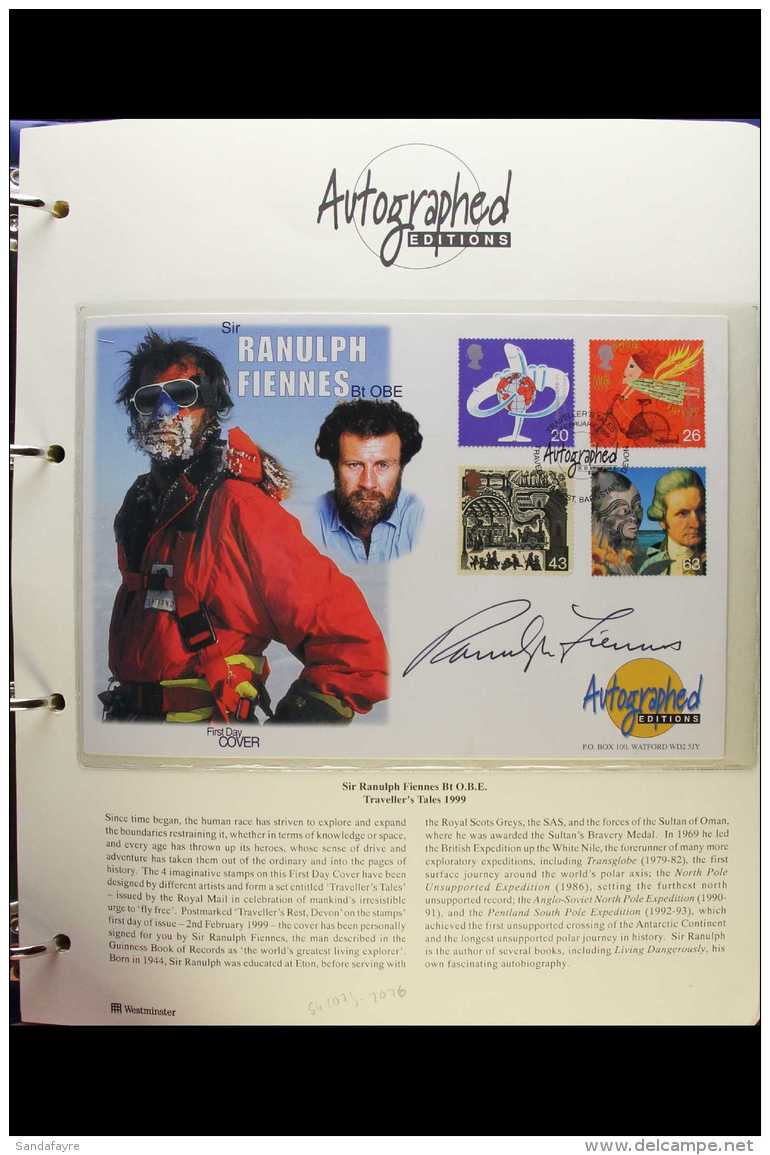 AUTOGRAPHED EDITIONS FDC'S 1997-2001 Collection In An Album, Each Cover With Illustration Of And Personally Signed... - FDC