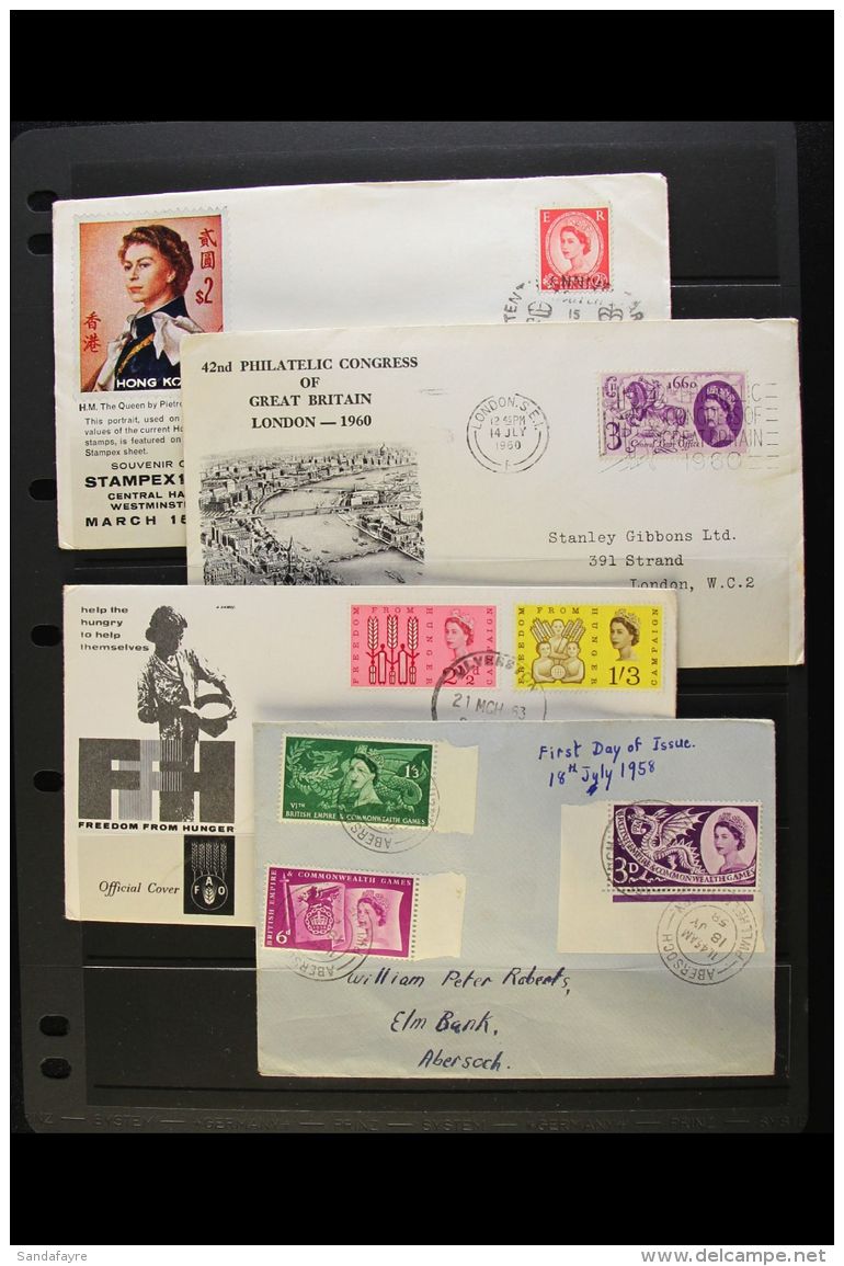 1952-1966 EARLY QEII HOARD. An Extensive, Mostly Commercial Or Registered Covers Accumulation Bearing Definitive... - FDC