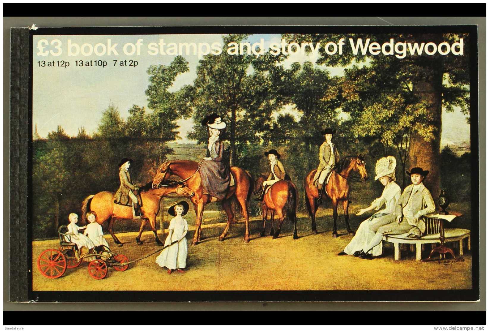 1980 WEDGWOOD BOOKLET VARIETY The Story Of Wedgwood Complete &pound;3 Prestige Booklet, SG DX2, The First Pane Of... - Autres & Non Classés