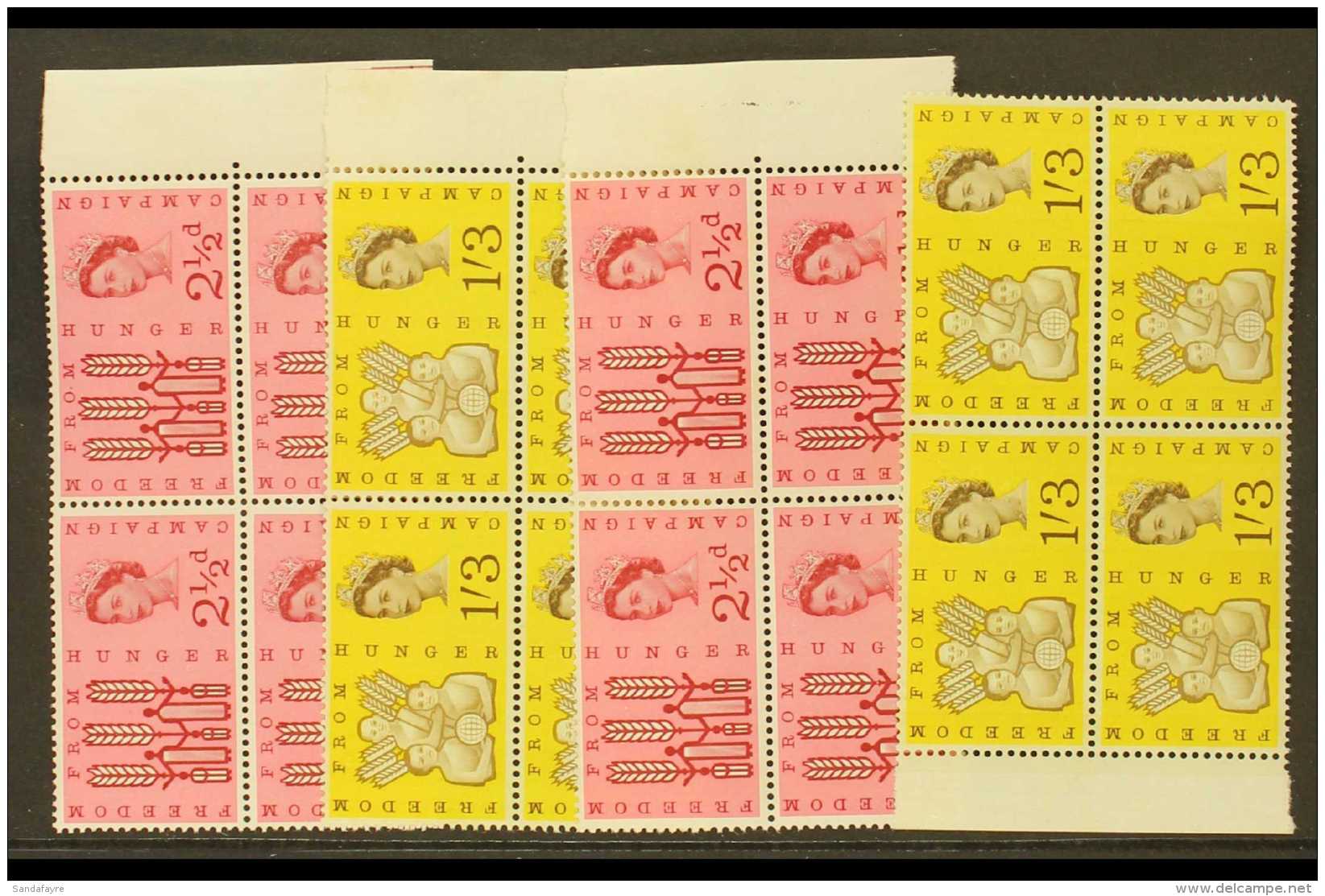 1963 Freedom From Hunger Sets (non Phosphor &amp; Phosphor), SG 634/35 &amp; SG 634p/35p As Never Hinged Mint... - Autres & Non Classés