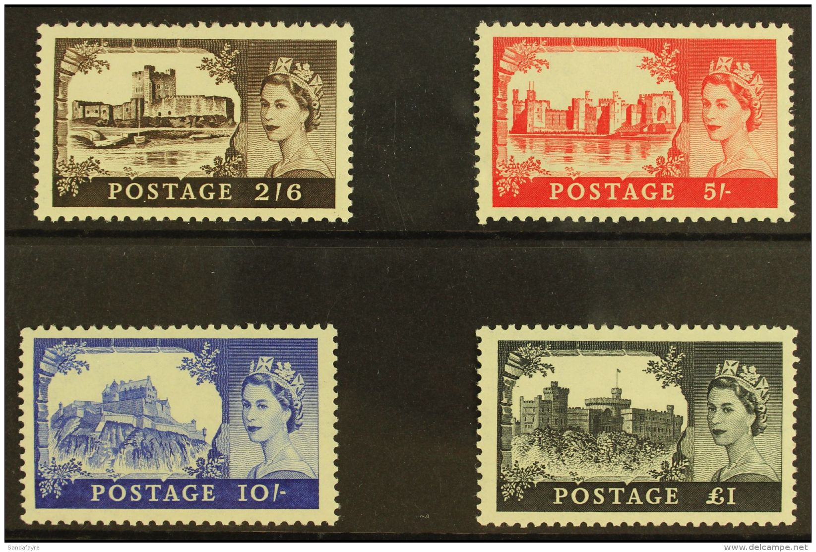 1955-58 Castles Complete Set, Waterlow Printing, SG 536/539, Very Fine Mint. (4 Stamps) For More Images, Please... - Altri & Non Classificati