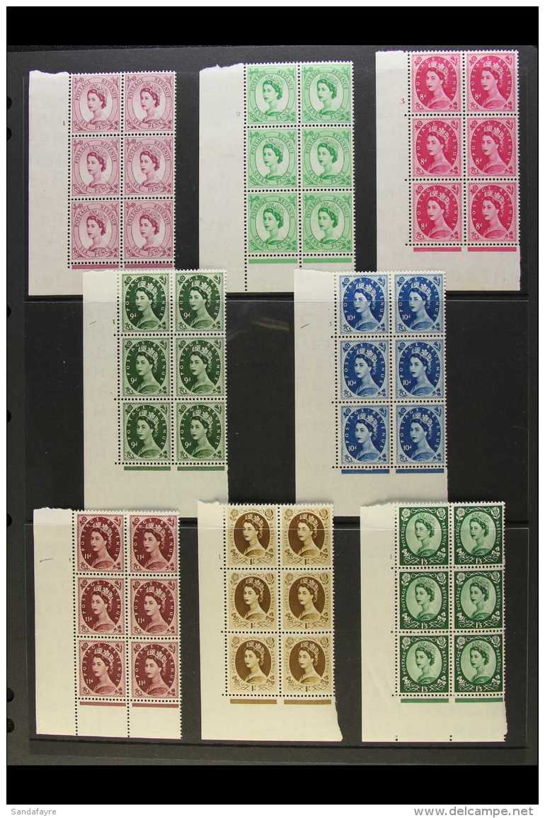 1952-54 Wilding (wmk Tudor Crown) 6d To 1s3d (SG 523/30) In CYLINDER NUMBER BLOCKS OF SIX, Very Fine Mint. (8... - Altri & Non Classificati