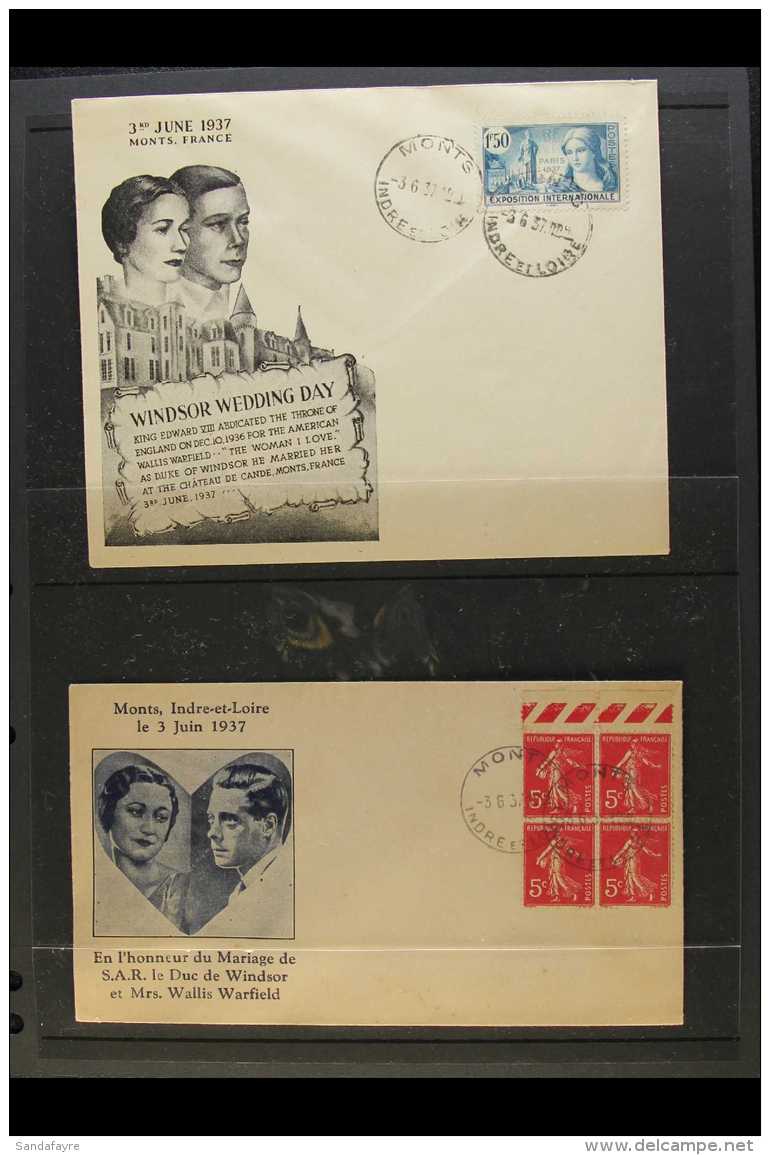 1937 ROYAL WEDDING COVERS COLLECTION (3rd June). An All Different Group Of 6 French First Day Covers Commemorating... - Ohne Zuordnung