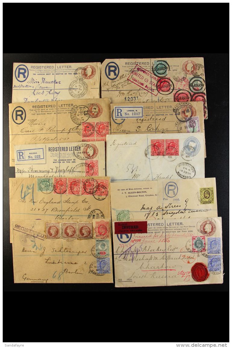 1902-11 REGISTERED COVERS An Attractive Range Of Stationery Registered Envelopes 96), Envelope, And Envelopes That... - Non Classificati