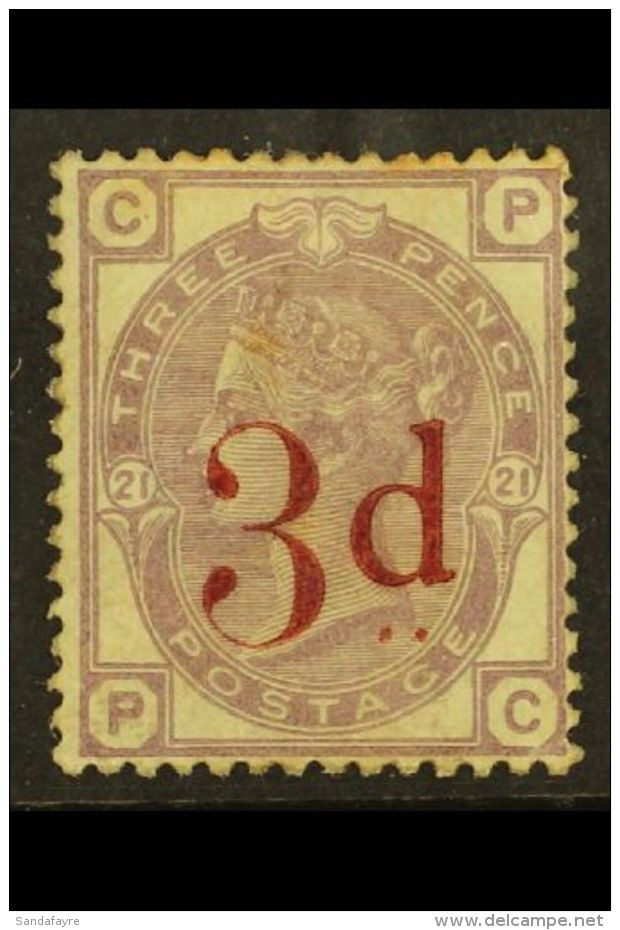 1880-83 3d On 3d Lilac, Wmk Crown, SG 159, Mint Part OG With Slight Discolouration On Upper Perfs, Cat &pound;650.... - Autres & Non Classés