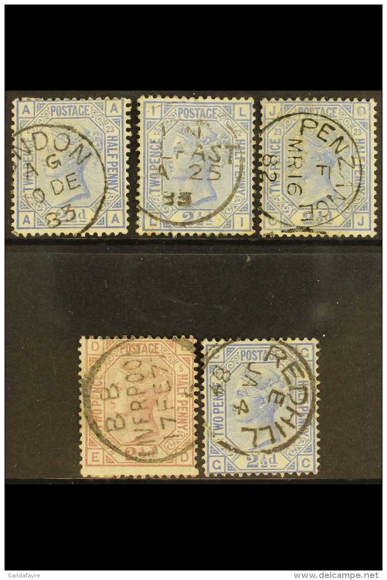 1873-83 CDS USED GROUP An Attractive Group Of 2&frac12;d Blues &amp; A 2&frac12; Rose Bearing Cds Cancels Of... - Autres & Non Classés