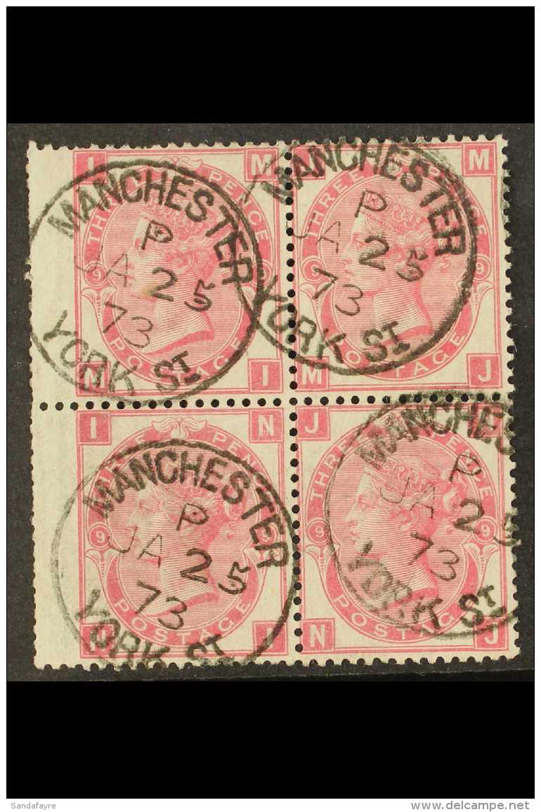 1867 3d Rose Plate 9, SG 103, Used Block Of 4 With Neat Manchester Cds Cancels. Cat SG Spec &pound;400. For More... - Autres & Non Classés