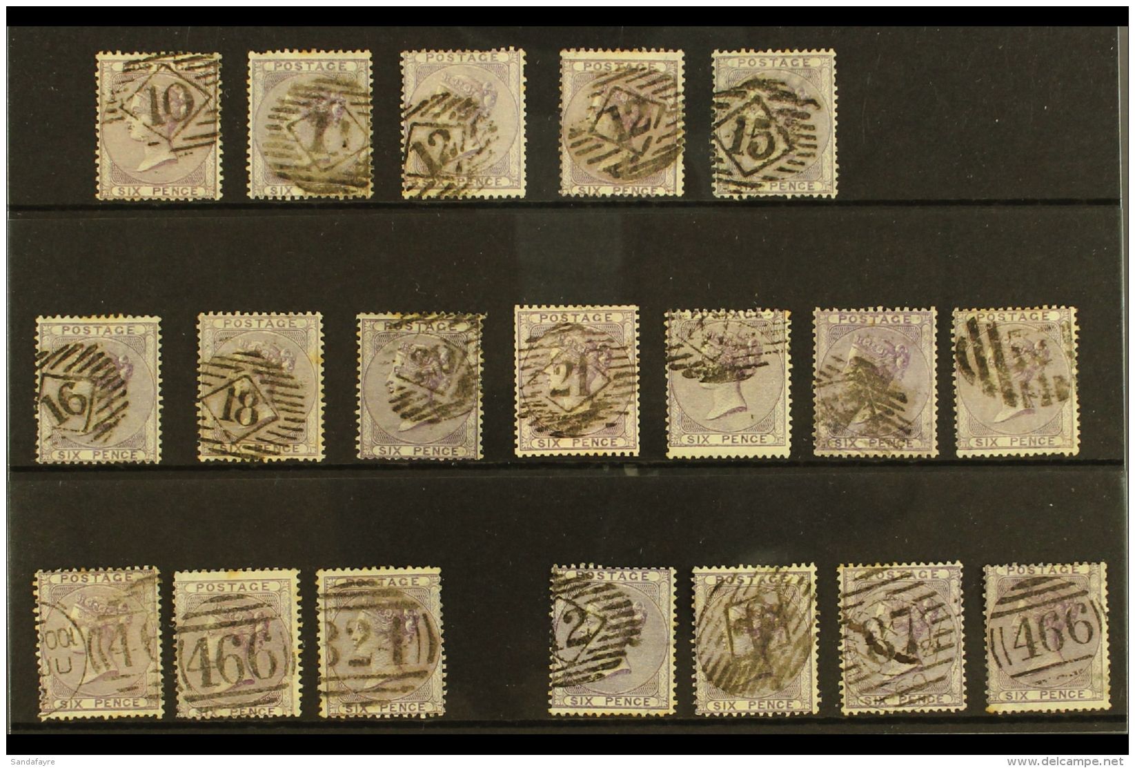 1855-57 SIXPENNY LILACS A Delightful Used Selection Of 6d Lilac, SG 69/70, Mostly Bearing Different London... - Autres & Non Classés