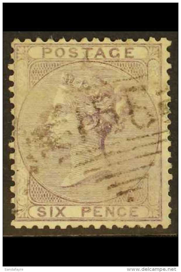 1855-57 6d Pale Lilac No Corner Letters On Thick Paper, SG 70b, Fine Used. For More Images, Please Visit... - Autres & Non Classés