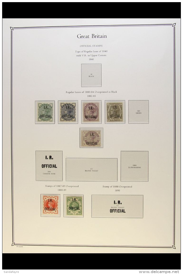 OFFICIALS "I.R. OFFICIAL" OVERPRINTS - MINT GROUP Includes 1880-1 Issues &frac12;d Pale Green, 1d Lilac &amp; 6d... - Autres & Non Classés