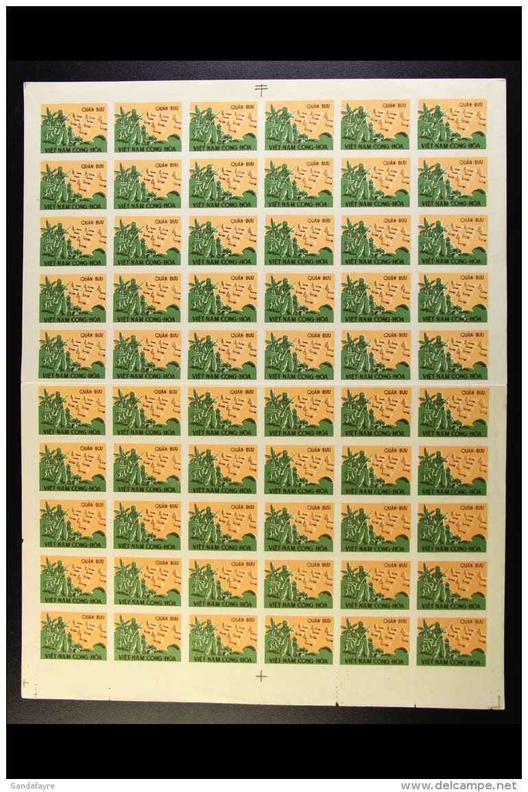 MILITARY FRANK 1860-61 (-) Orange-yellow, Brown &amp; Deep Green Typo, SG SMF116, Fine Unused No Gum COMPLETE... - Viêt-Nam