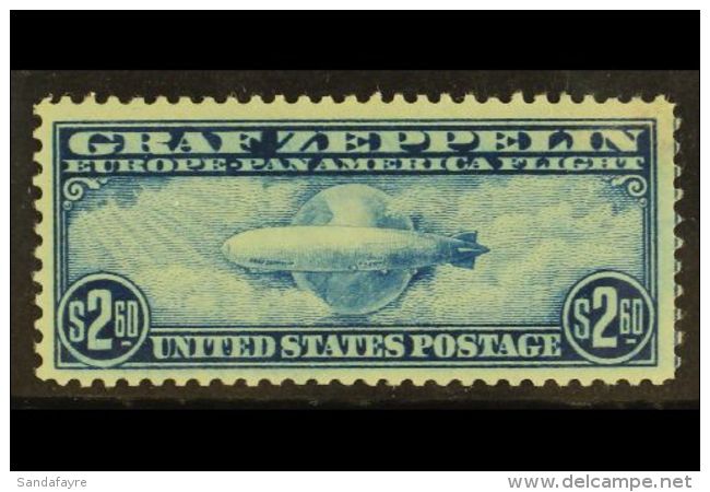1930 $2.60 Blue Air Graf Zeppelin (Scott C15, SG A689), Never Hinged Mint, Good Centering, Fresh &amp; Attractive.... - Autres & Non Classés