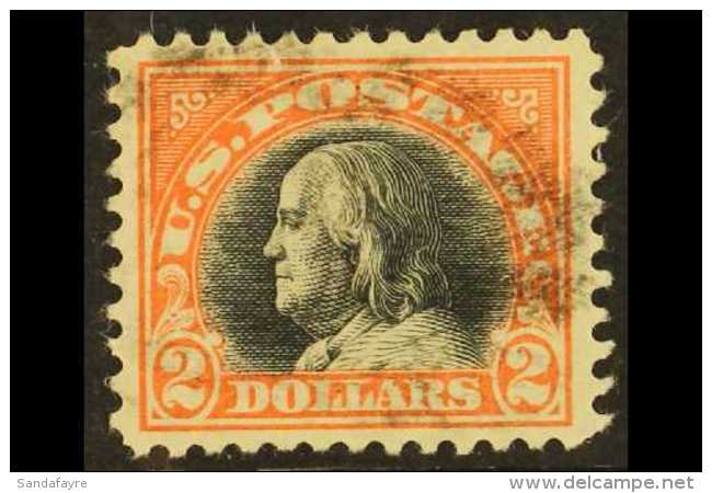 1918 Franklin $2 Black And Vermilion (SG 526, Sc 523), Lightly Used And Well-centered. For More Images, Please... - Sonstige & Ohne Zuordnung