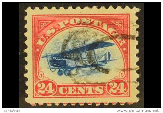 1918 AIR 24c Blue And Carmine (SG A548, Sc C3), Lightly Used Jumbo-sized Example With Near-perfect Centering,... - Altri & Non Classificati