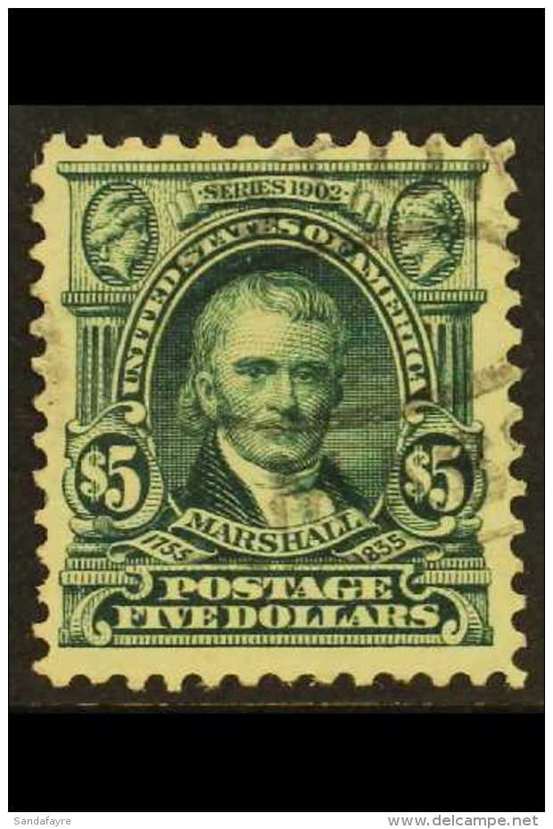 1902-03 $5 Blue-green, Perf 12 (SG 319, Sc 313), Lightly Used And Very Fine Centering. For More Images, Please... - Altri & Non Classificati