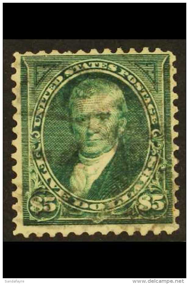 1895 (watermarked) $5 Deep Green (SG 282, Sc 278), Lightly Used. For More Images, Please Visit... - Autres & Non Classés