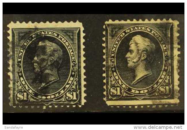 1895 (watermarked) $1 Black Type I And Type II (SG 279/80, Sc 276/76A), Good Used. (2 Stamps) For More Images,... - Autres & Non Classés