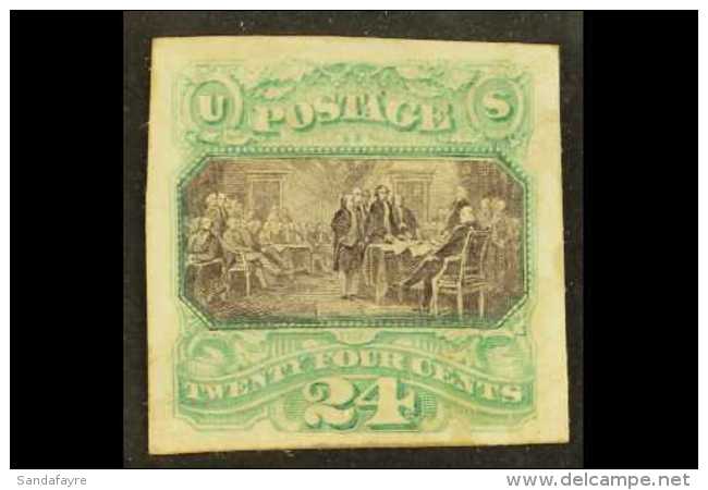 1869 24c Green And Violet PLATE PROOF On Card, Sc 120P4. Attractive. For More Images, Please Visit... - Autres & Non Classés