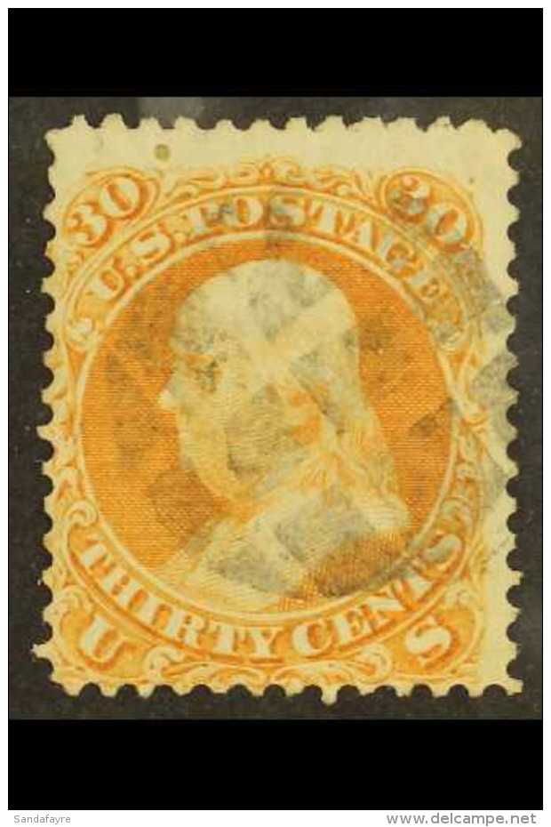 1861-62 30c Orange (SG 67, Sc 71), Used With Light Segmented Cancel. For More Images, Please Visit... - Autres & Non Classés