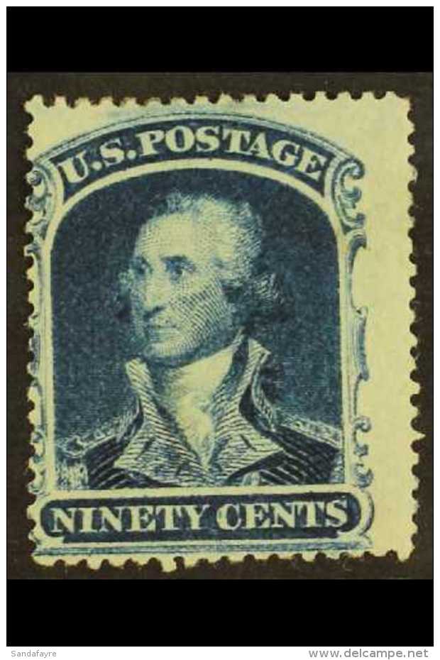 1857-61 90c Blue (SG 43a, Sc 39), Mint With Gum, Centered To Left. Lovely Fresh Stamp! For More Images, Please... - Autres & Non Classés