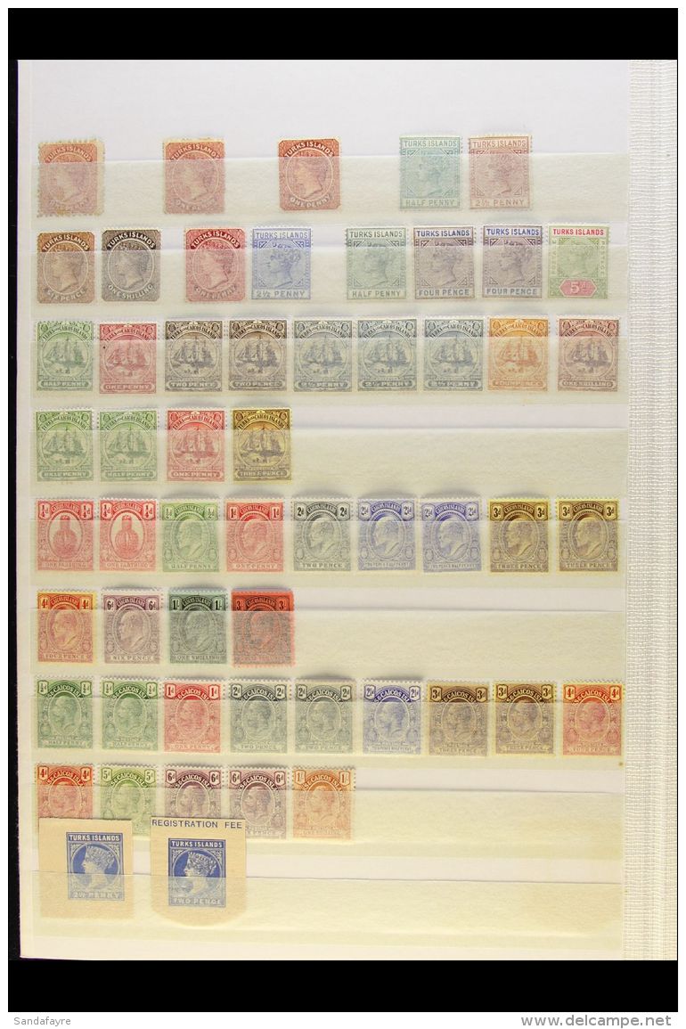 1867-1913 MINT COLLECTION On A Stock Page, Inc 1867 1d (traces Of Gum), 1873-79 1d Unused, 1881 1d (trimmed Perfs... - Turks & Caicos (I. Turques Et Caïques)