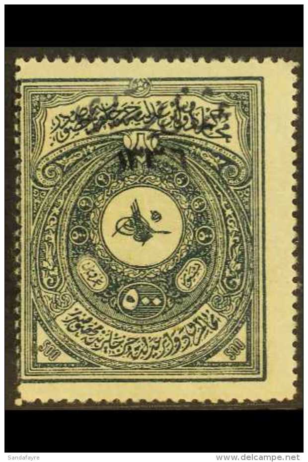 1920 (DEC) Two Line Dated Arabic Overprint In Black "1336" On 500pi Slate Court Fee Stamp, Michel 707, Fine And... - Autres & Non Classés