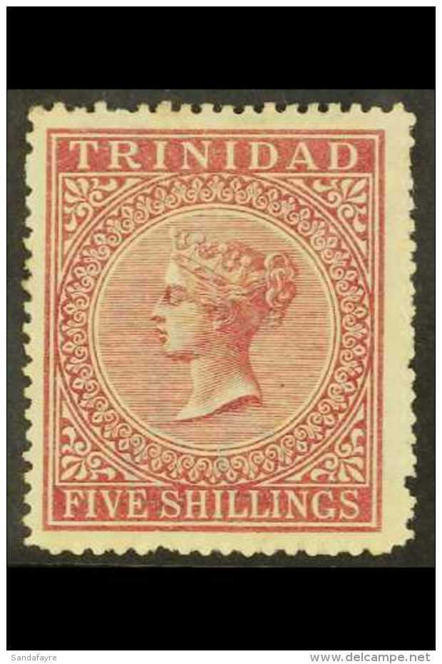 1869 5s Rose-lake, CC Wmk, SG 87, Fine Mint For More Images, Please Visit... - Trinité & Tobago (...-1961)