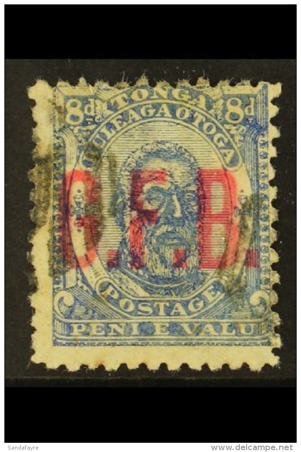 OFFICIAL 1893 8d Ultramarine "G.F.B." Overprint, SG O4, Used. For More Images, Please Visit... - Tonga (...-1970)