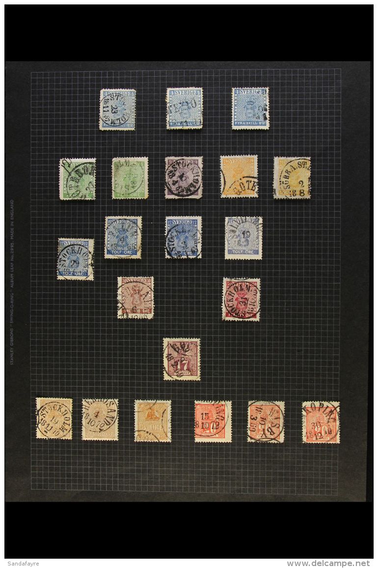 1855-1924 ATTRACTIVE USED COLLECTION With Shades On Leaves, Inc 1855-58 4s (x3), 1858-72 Set Inc 5o (x2) &amp; 24o... - Altri & Non Classificati