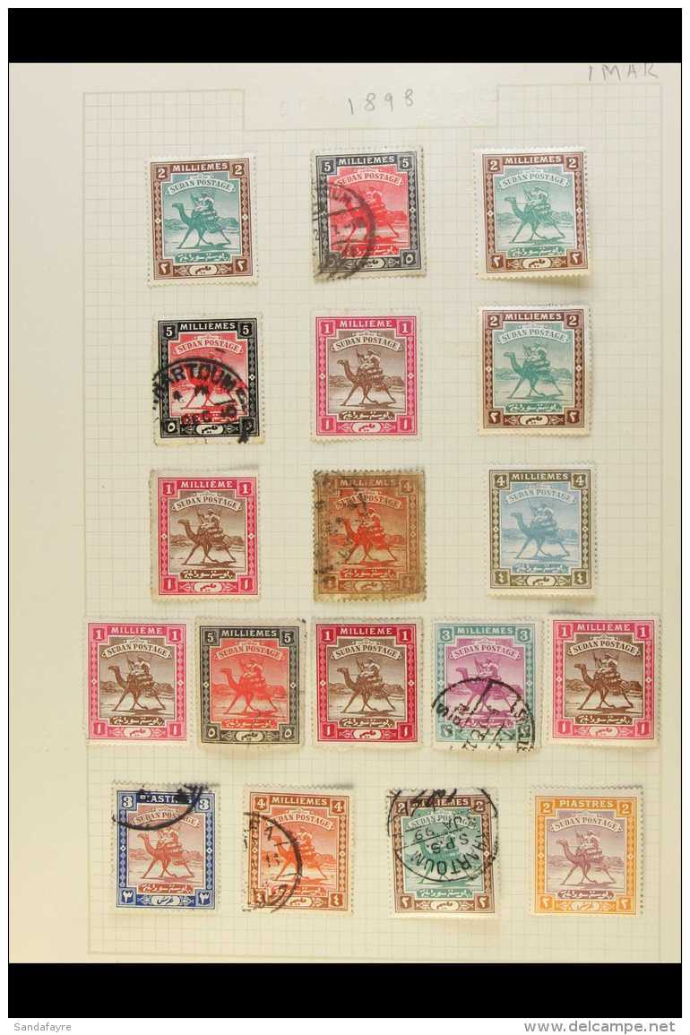 1897-1974 Mint And Used Collection On Old Album Pages, Includes A Page Of 1897 Opts On Egypt, 1898 Camels To 2p... - Sudan (...-1951)