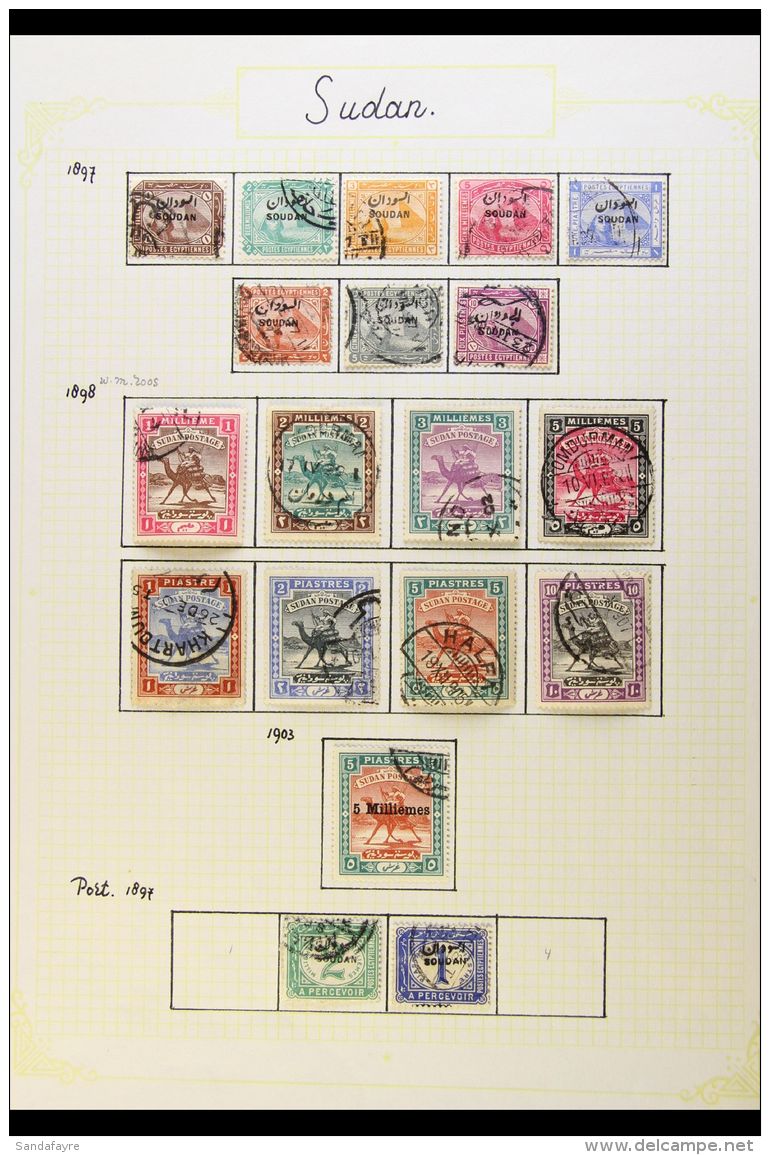 1897-1951 ALL DIFFERENT COLLECTION On Leaves, Mint Or Used, Inc 1897 Opts Set Used, 1898 Set Used, 1902-21 Set... - Soudan (...-1951)