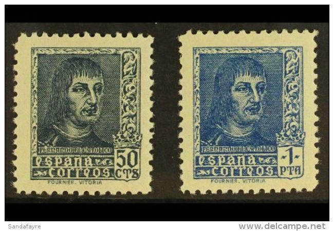 1938 50c Grey Blue And 1p Blue Ferdinand, Unissued Values Without "Correo Aereo" Overprint, Edi NE 58/9, Very Fine... - Altri & Non Classificati