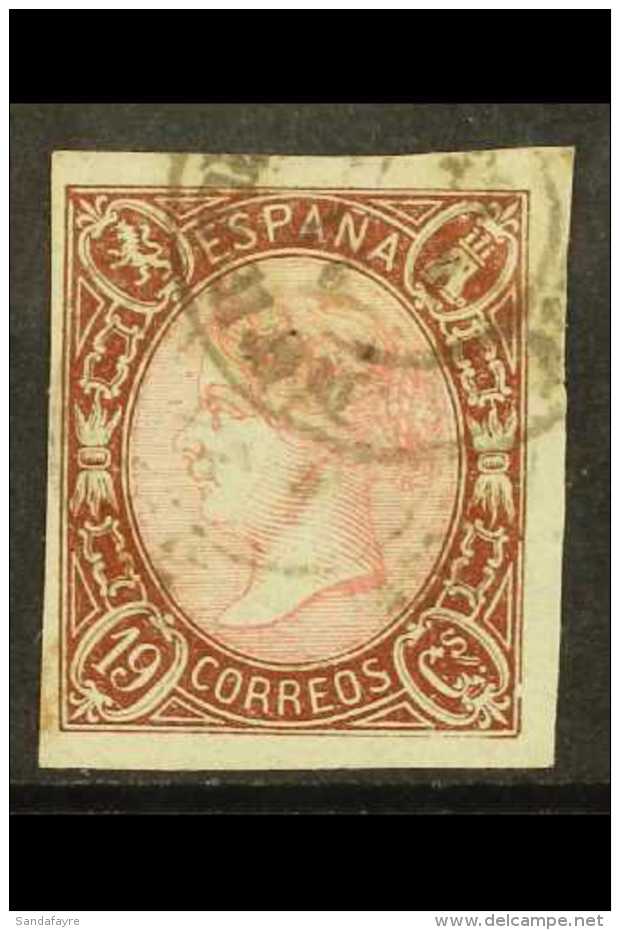 1865 19c Rose And Brown Imperf, SG 83 (Michel 62), Fine Used With 4 Margins &amp; Fresh Original Colours. Signed... - Autres & Non Classés