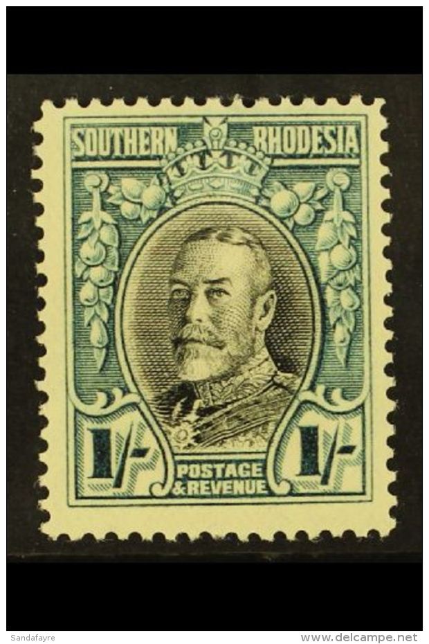 1931-7 1s Black &amp; Greenish Blue, Perf.14, SG 23b, Never Hinged Mint. For More Images, Please Visit... - Southern Rhodesia (...-1964)