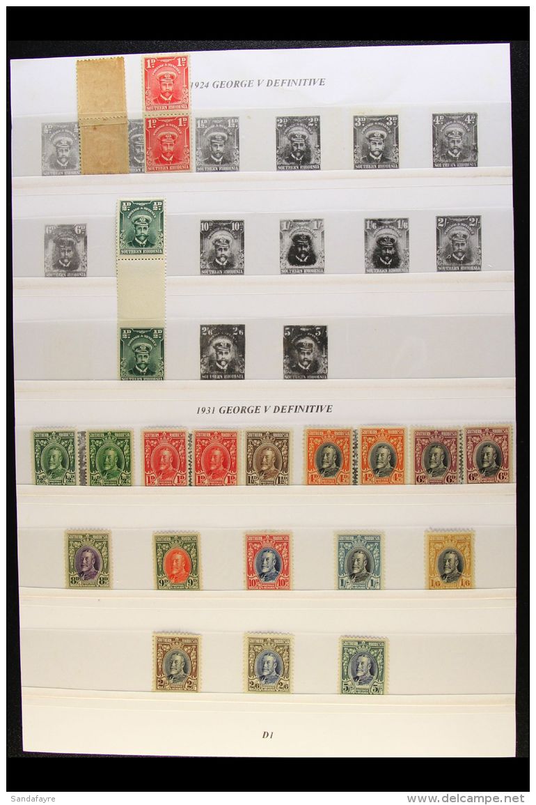 1924-64 INTERESTING MINT COLLECTION Presented On A Set Of Stock Pages. Includes 1924-29 "Admiral" &frac12;d... - Rhodésie Du Sud (...-1964)
