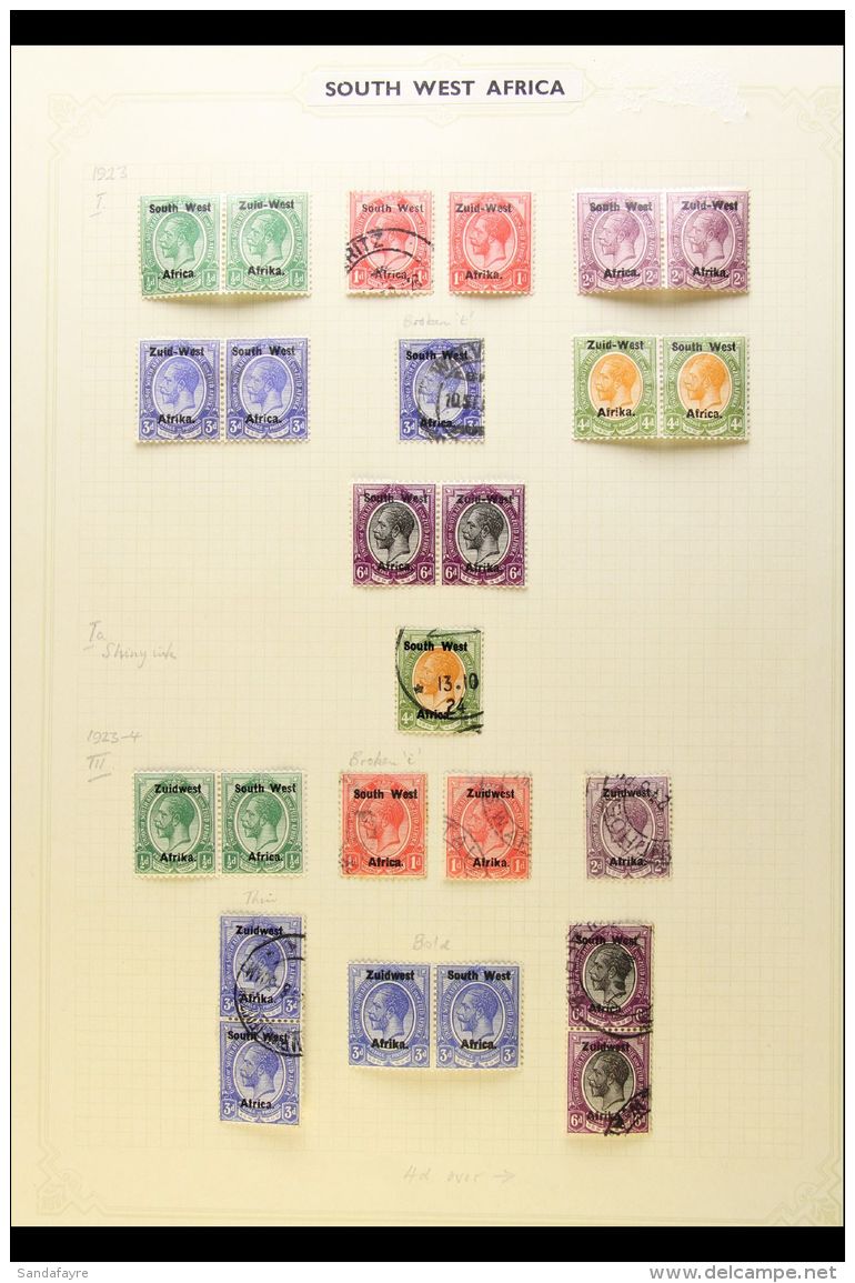 1923 To 1970's ATTRACTIVE ORIGINAL COLLECTION Mint And Used, Generally Fine And Fresh, Much Of Interest And Value.... - Africa Del Sud-Ovest (1923-1990)
