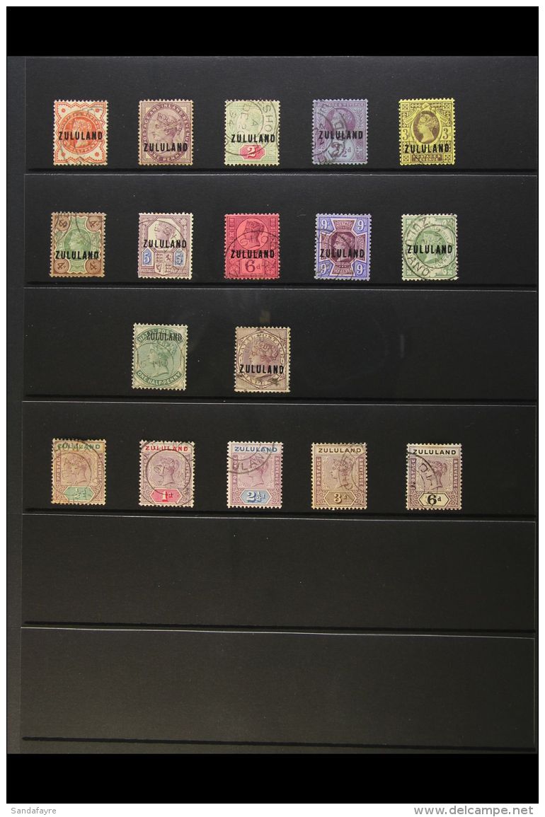 ZULULAND All Different Used Collection. With 1888-93 GB Overprinted Set To 1s, Plus Natal Overprinted &frac12;d... - Non Classés