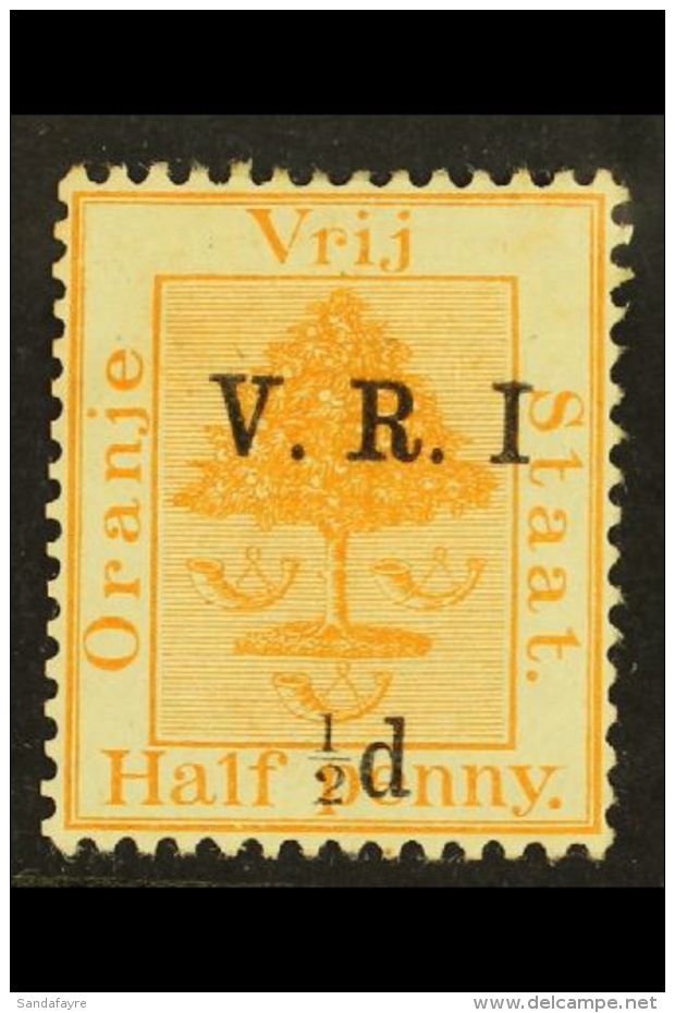 ORANGE FREE STATE 1900 First Printing &frac12;d On &frac12;d Orange With No Stop After "I", SG 101b, Fine Mint.... - Non Classés