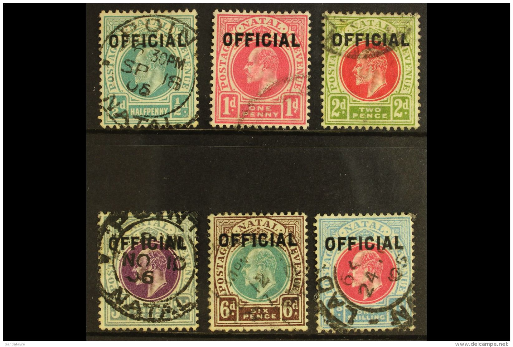 NATAL OFFICIALS - 1904 Set Complete, SG O1/6, Fine To Very Fine Used. (6 Stamps) For More Images, Please Visit... - Non Classificati