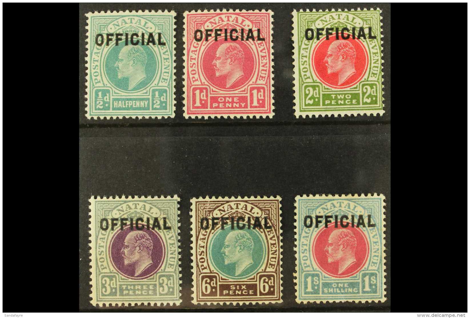 NATAL OFFICIAL 1904 Complete Set, SG O1/6, Fine Mint, Gum Faults. Cat &pound;350 (6 Stamps) For More Images,... - Non Classés