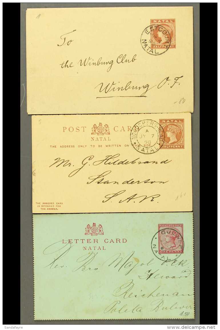 NATAL An Attractive Range Of Used Postal Stationery From Smaller Offices, With 1892 ESTCOURT On &frac12;d Wrapper;... - Non Classificati