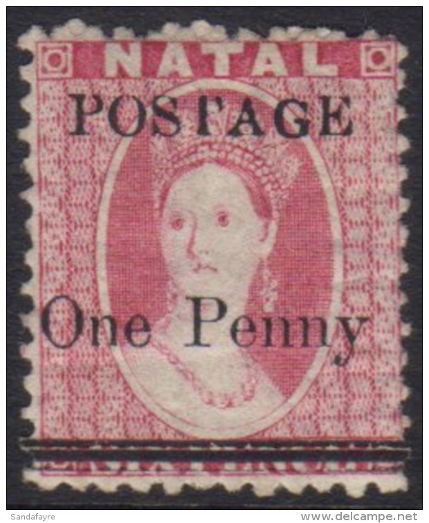 NATAL 1877-79 1d On 6d Rose, SG 93, Fine Mint. For More Images, Please Visit... - Unclassified